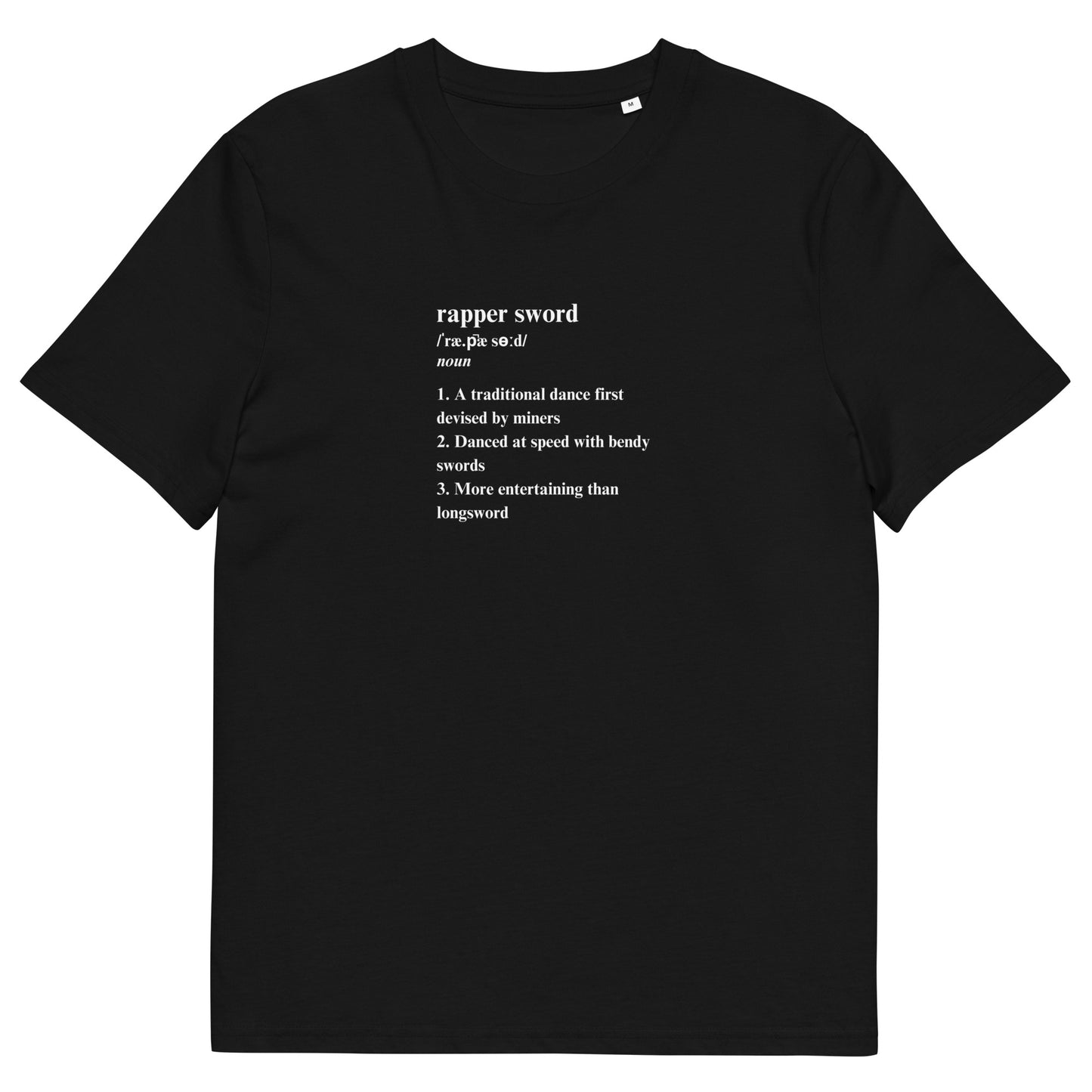 Rapper Sword Definition Unisex Organic Cotton T-shirt Adult