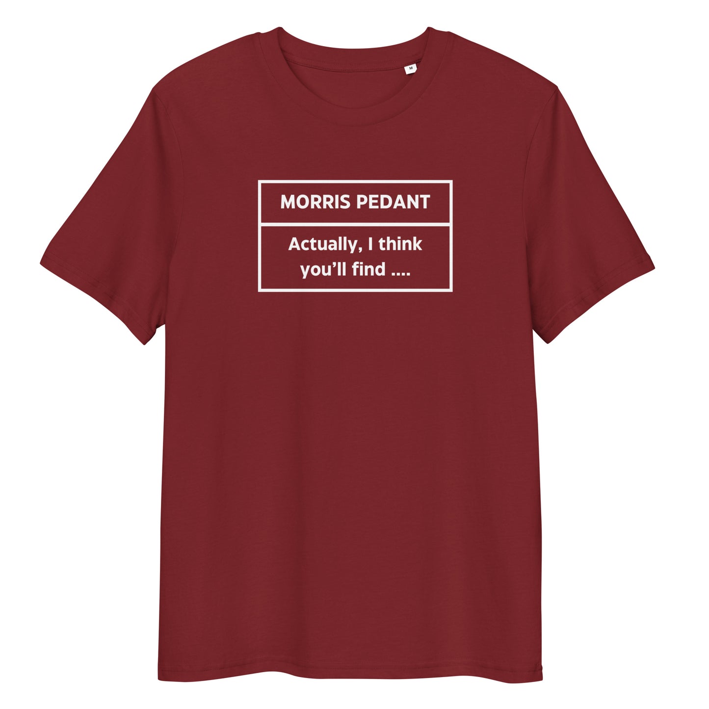 Morris Pedant Unisex Organic Cotton T-shirt Adult