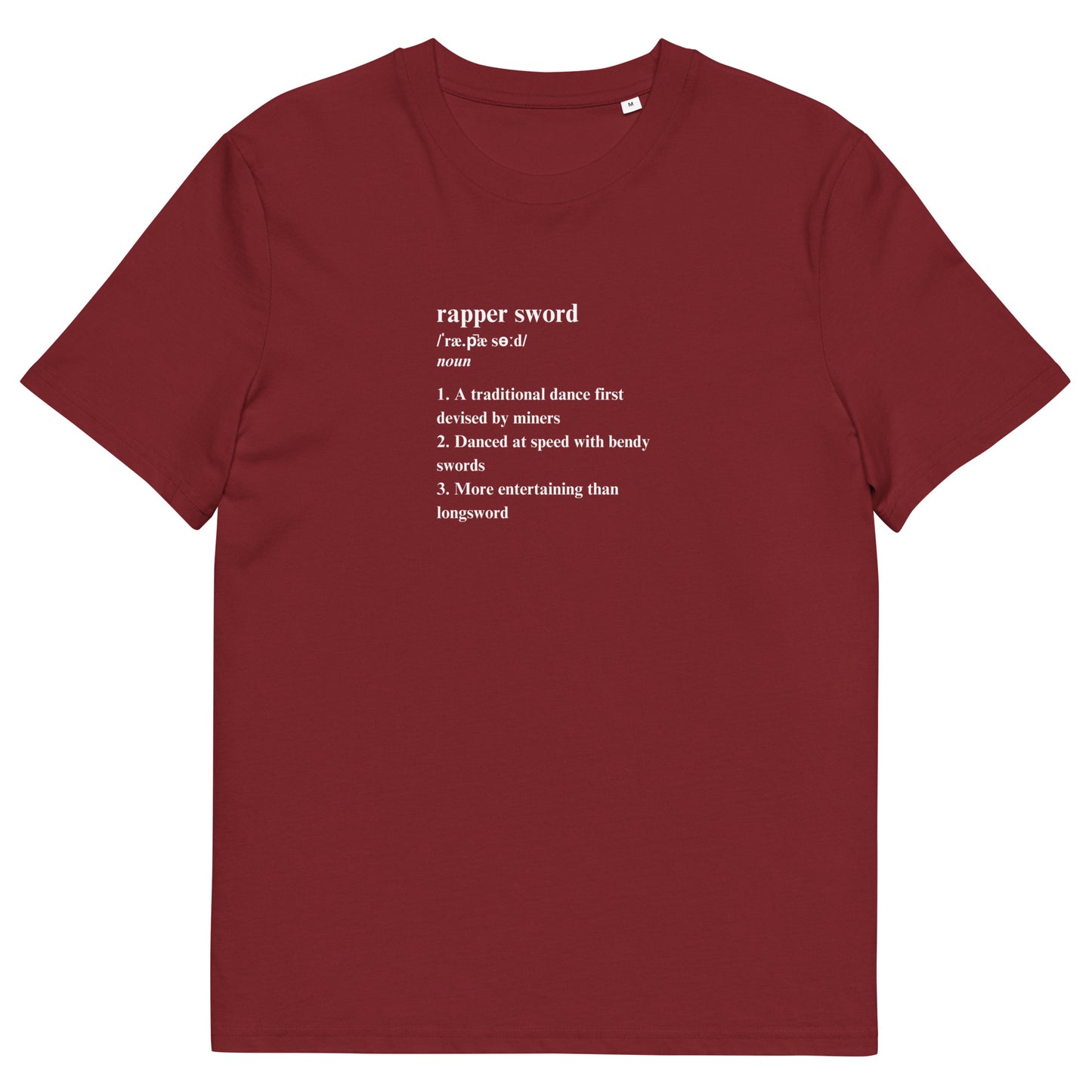 Rapper Sword Definition Unisex Organic Cotton T-shirt Adult