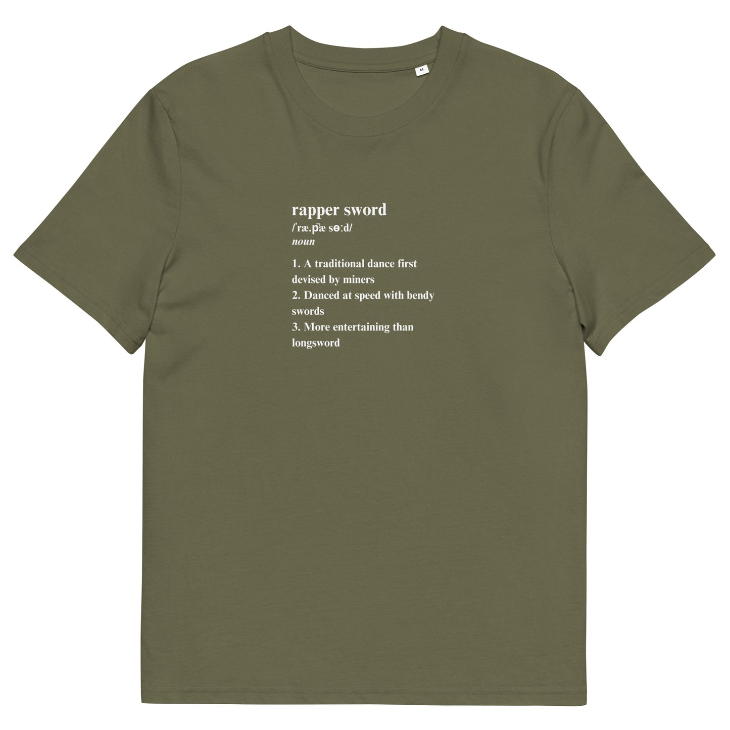 Rapper Sword Definition Unisex Organic Cotton T-shirt Adult