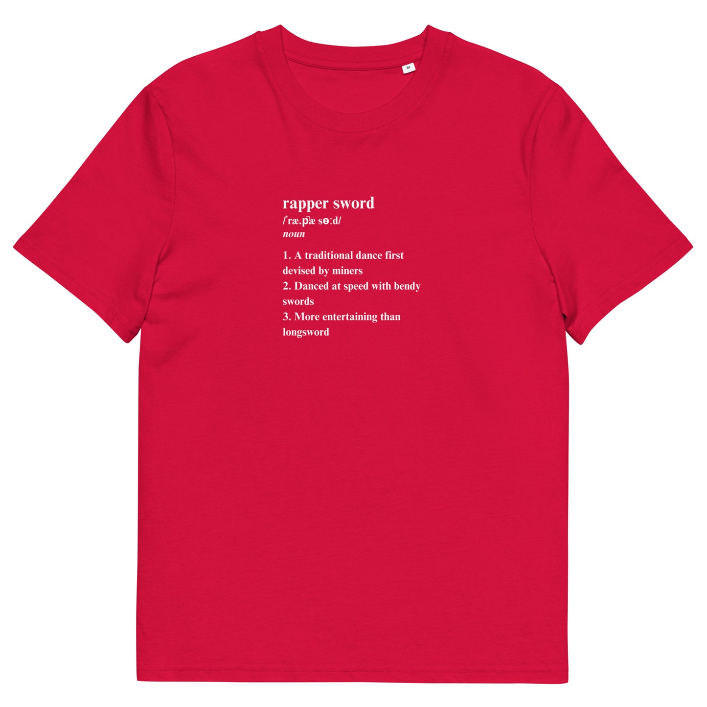 Rapper Sword Definition Unisex Organic Cotton T-shirt Adult