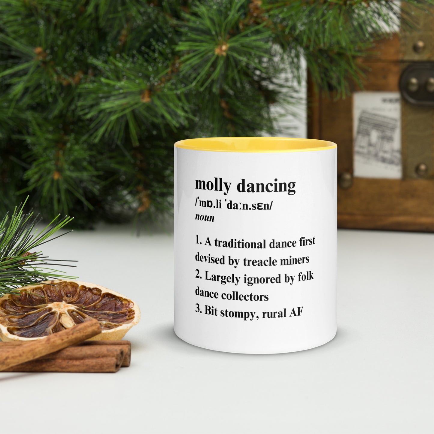 Molly Dancing Treacle Definition Mug with Colour Inside
