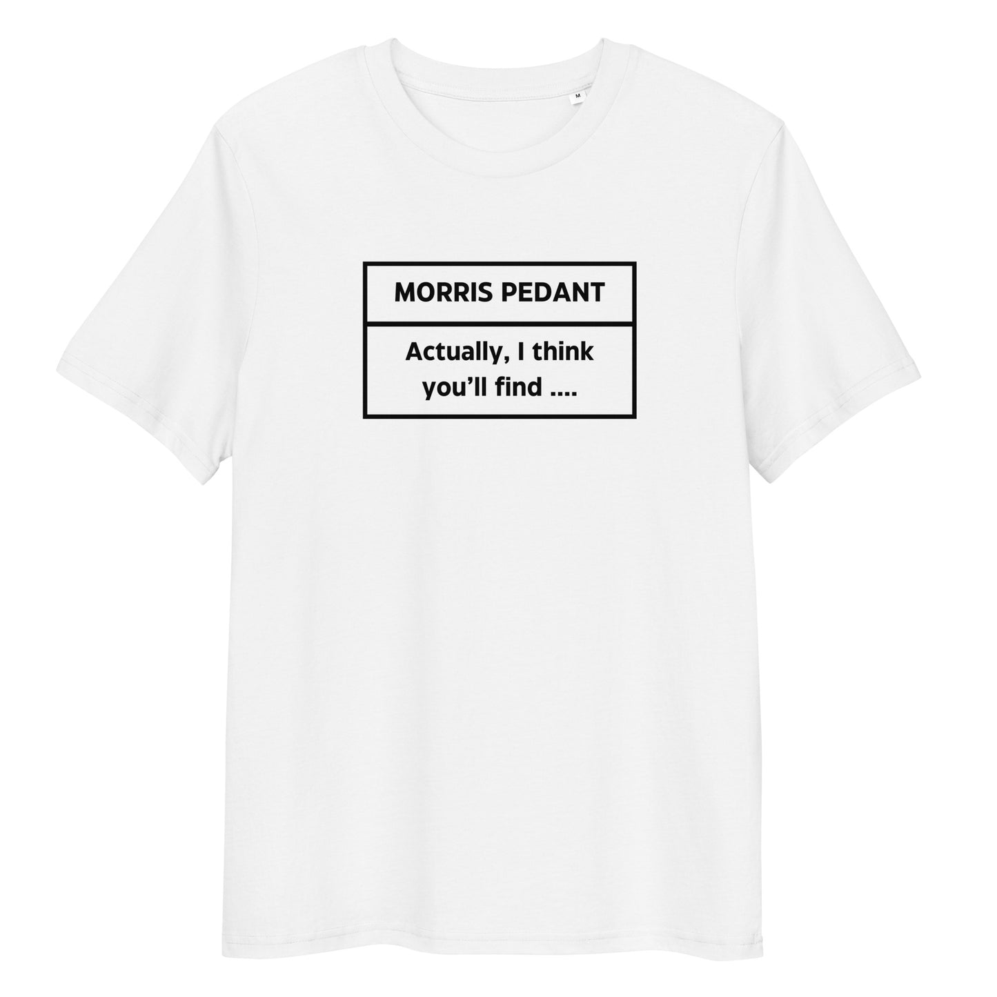 Morris Pedant White Unisex Organic Cotton T-shirt Adult
