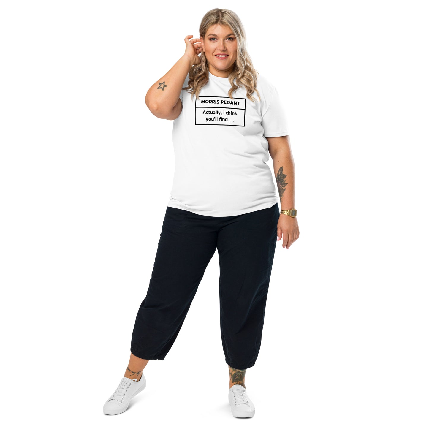 Morris Pedant White Unisex Organic Cotton T-shirt Adult