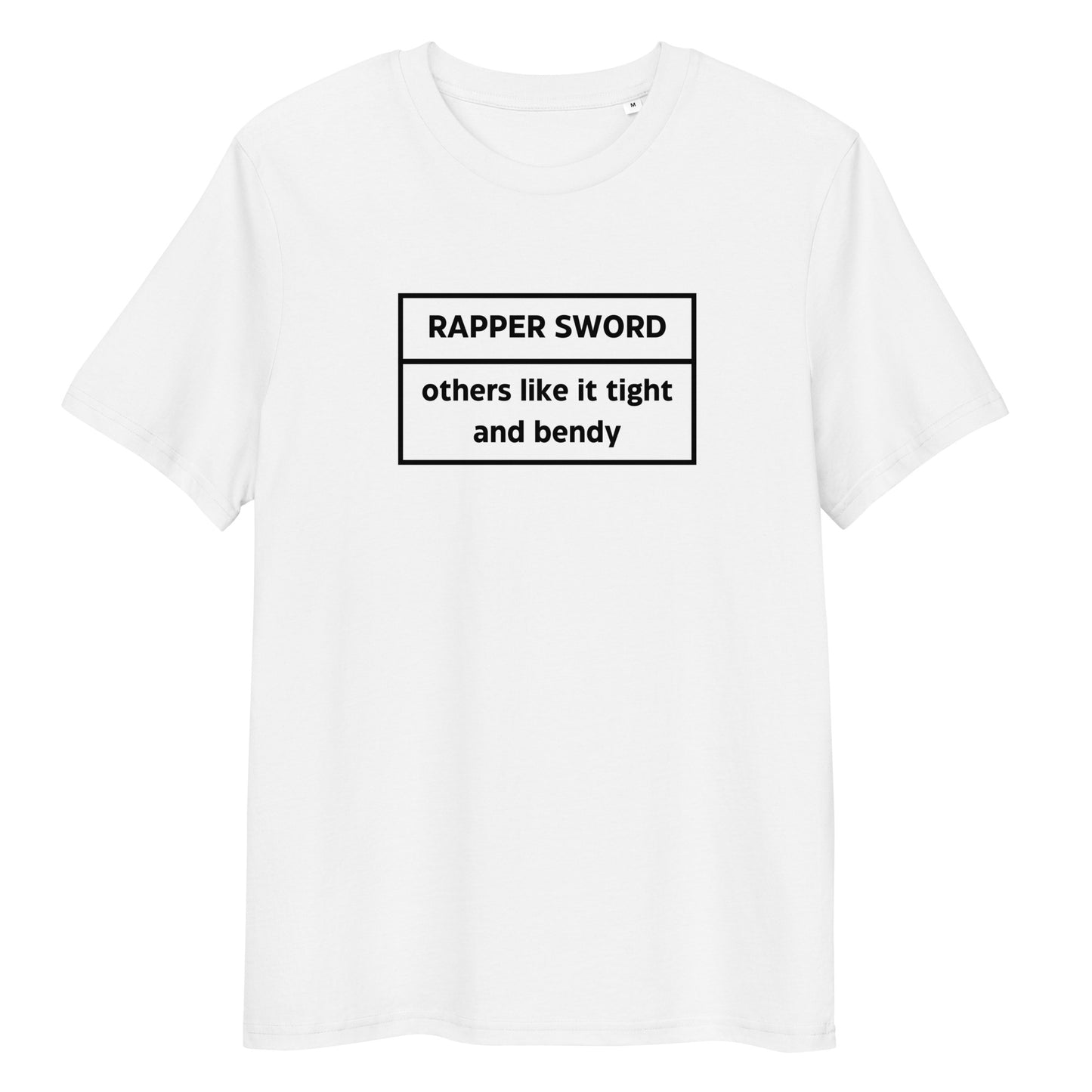 Rapper Tight Bendy Unisex Organic Cotton T-shirt Adult White