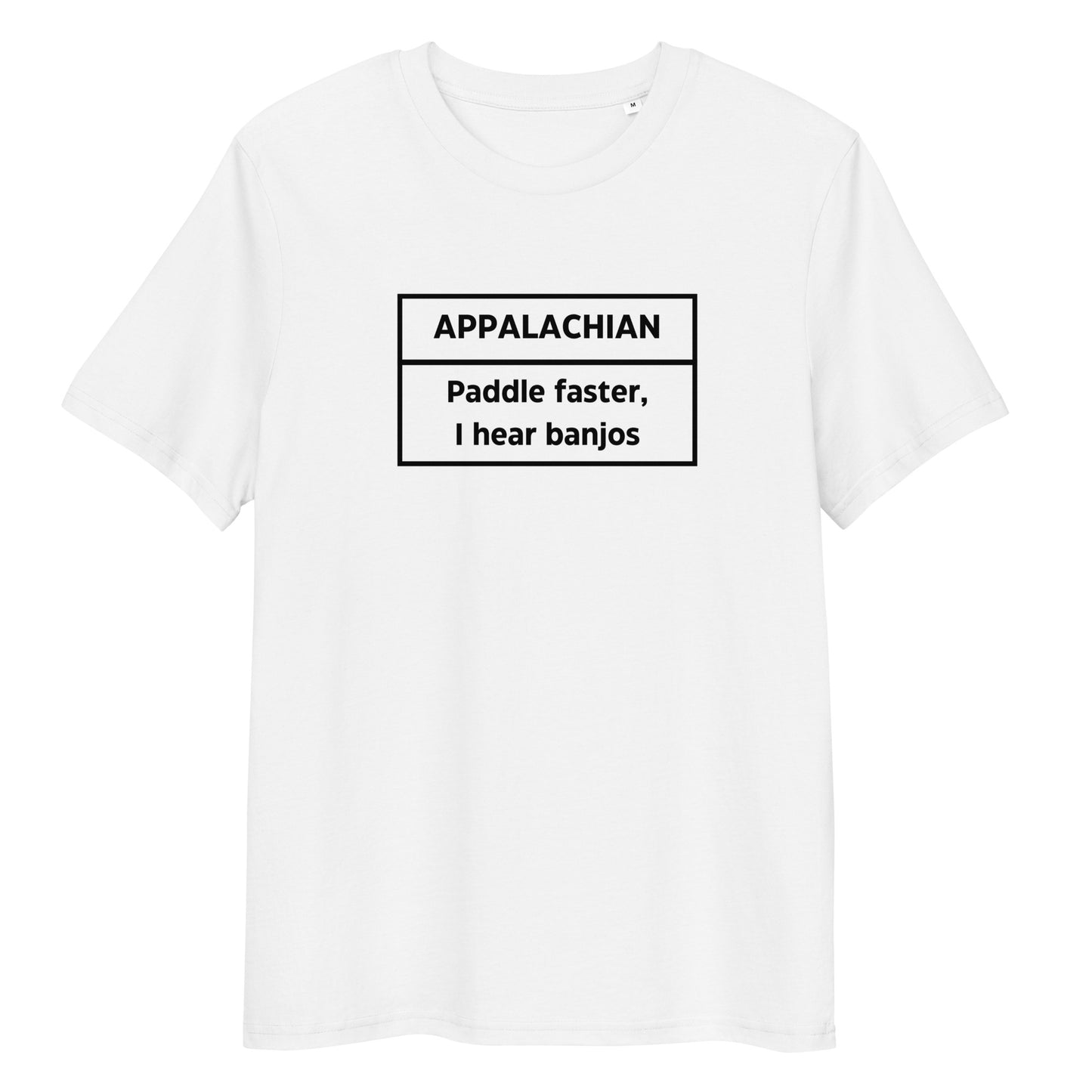 Appalachian Banjos Unisex Organic Cotton T-shirt Adult White