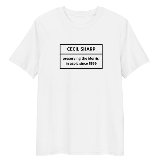 Cecil Sharp Aspic Unisex Organic Cotton T-shirt Adult White