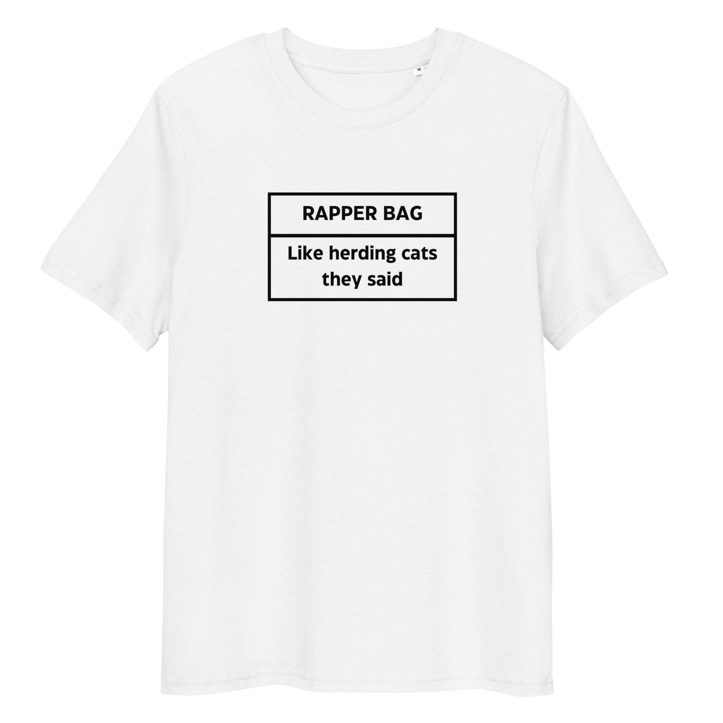 Rapper Bag Unisex Organic Cotton T-shirt Adult White