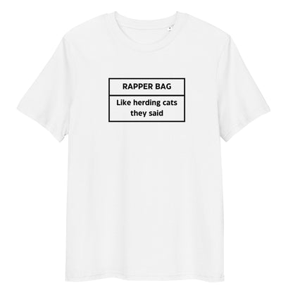 Rapper Bag Unisex Organic Cotton T-shirt Adult White