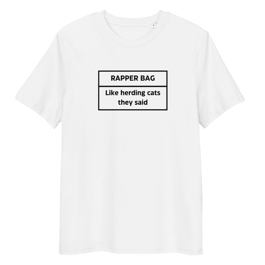 Rapper Bag Unisex Organic Cotton T-shirt Adult White