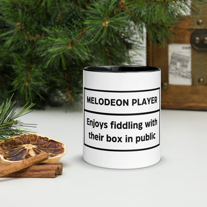 Melodeon Player Mug with Colour Inside