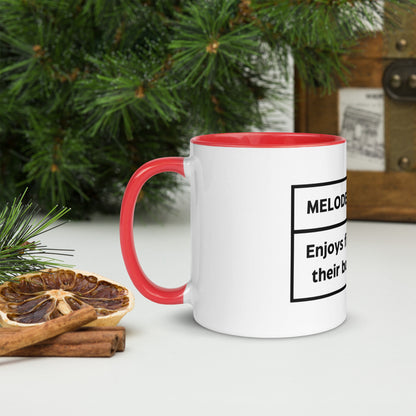 Melodeon Player Mug with Colour Inside
