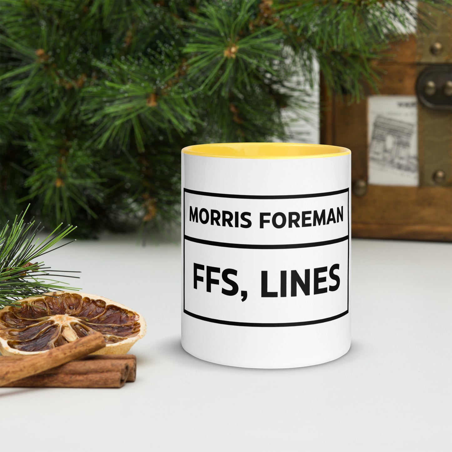 Morris Foreman Lines Mug with Colour Inside